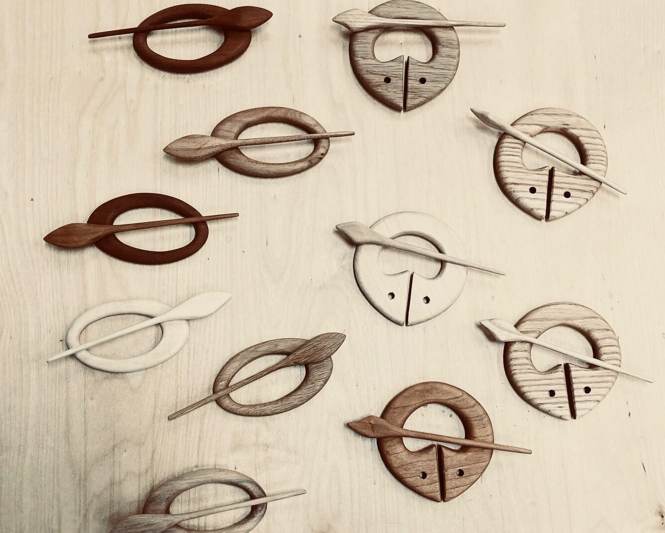 Shawl pin and brooch whittling class